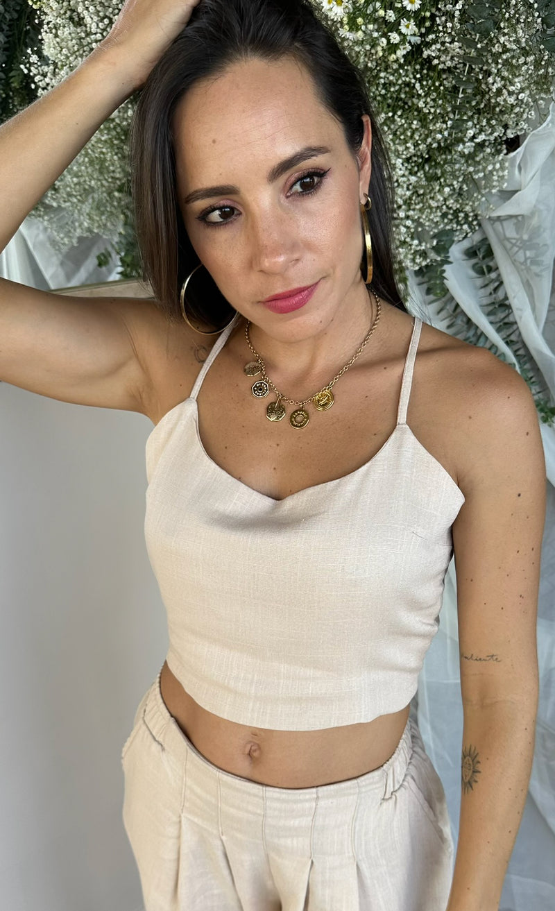 CROPTOP MADISON CREMA