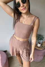 CROPTOP SARAY CHOCOLATE