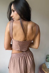 CROPTOP SARAY CHOCOLATE