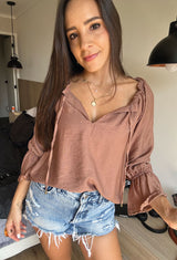 CAMISA AVERY CHOCOLATE