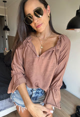 CAMISA AVERY CHOCOLATE