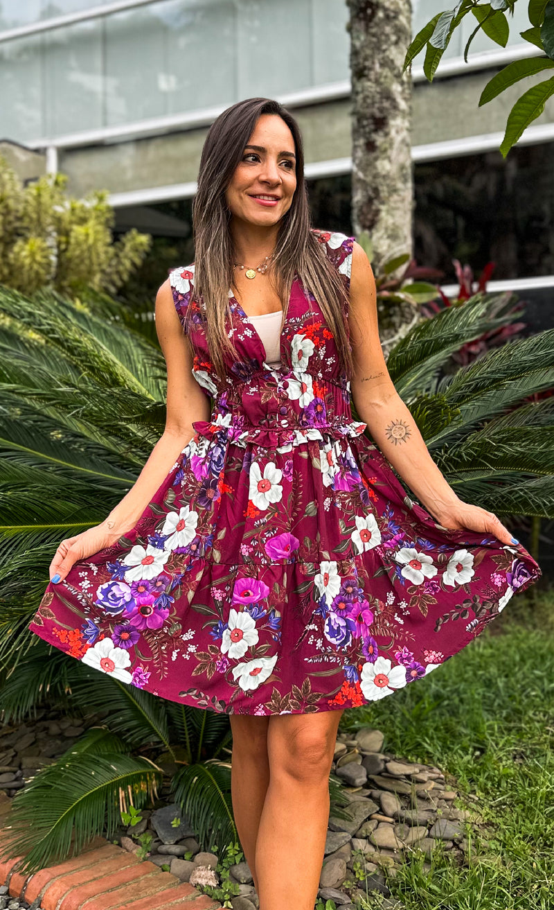 VESTIDO YULI VINO TINTO